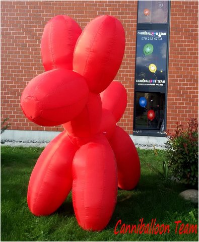 Chien gonflable style sculpture ballons