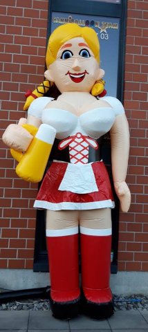 Femme chope de bière, Oktoberfest, mascotte gonflable